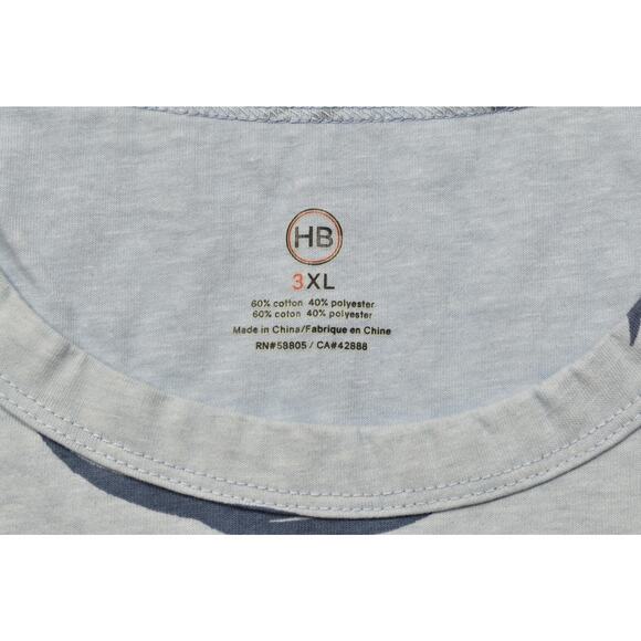 Men's Harbor Bay Palm Leaf Print T-Shirt Plus Size 3XL 60% Cotton 40% Polyester - Picture 8 of 8